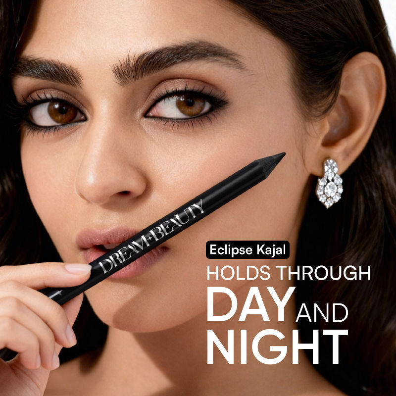 Eclipse Kohl Pencil, Waterproof, Smudgeproof Kajal, Lasts Upto 12Hr - Space Black
