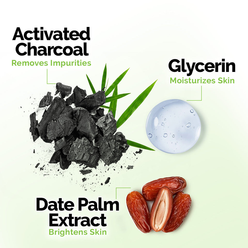 Charcoal Moisturizing Body Wash with Activated Charcoal & Energizing Mint Scent
