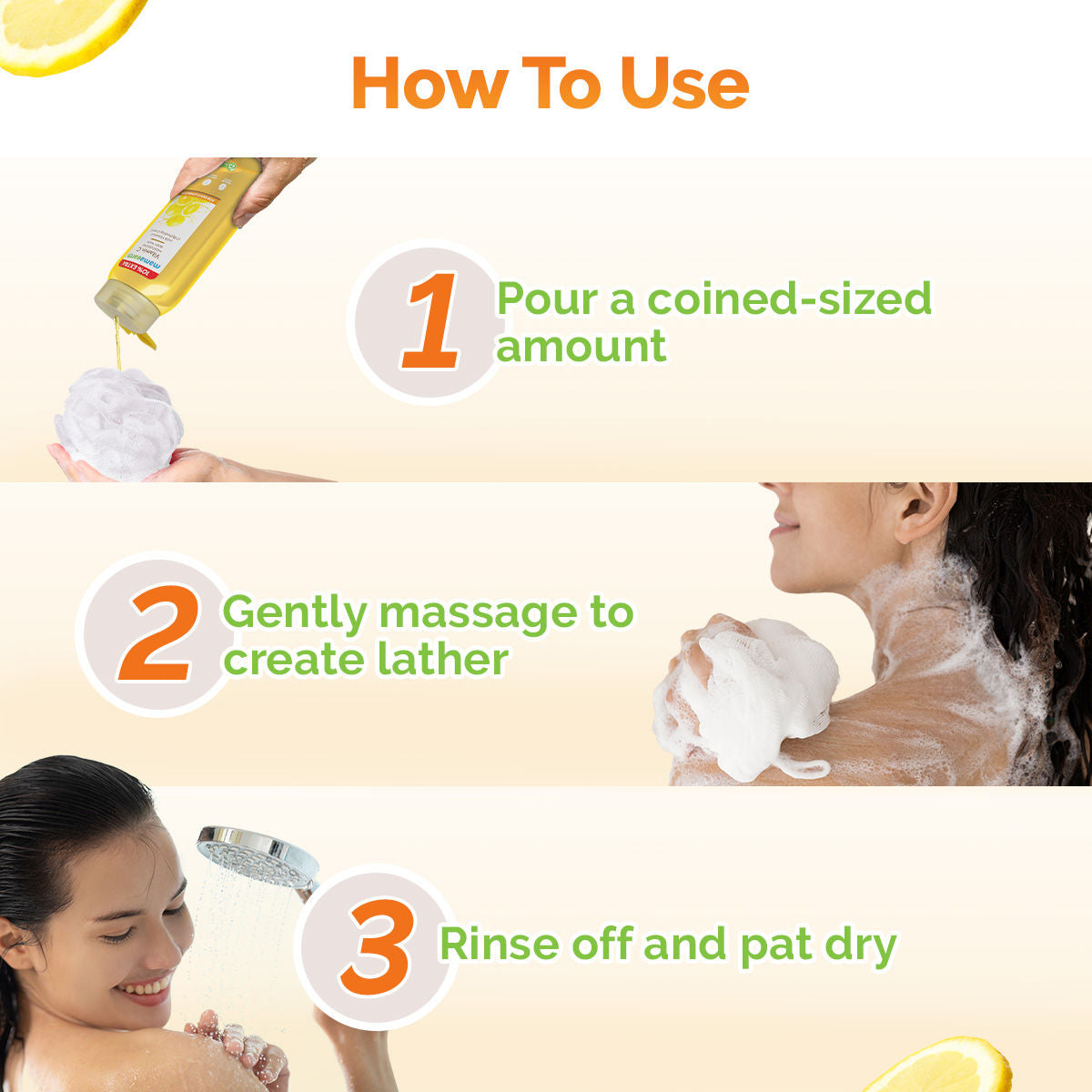 Vitamin C Moisturizing Body Wash with Vitamin C & Refreshing Lemon Scent