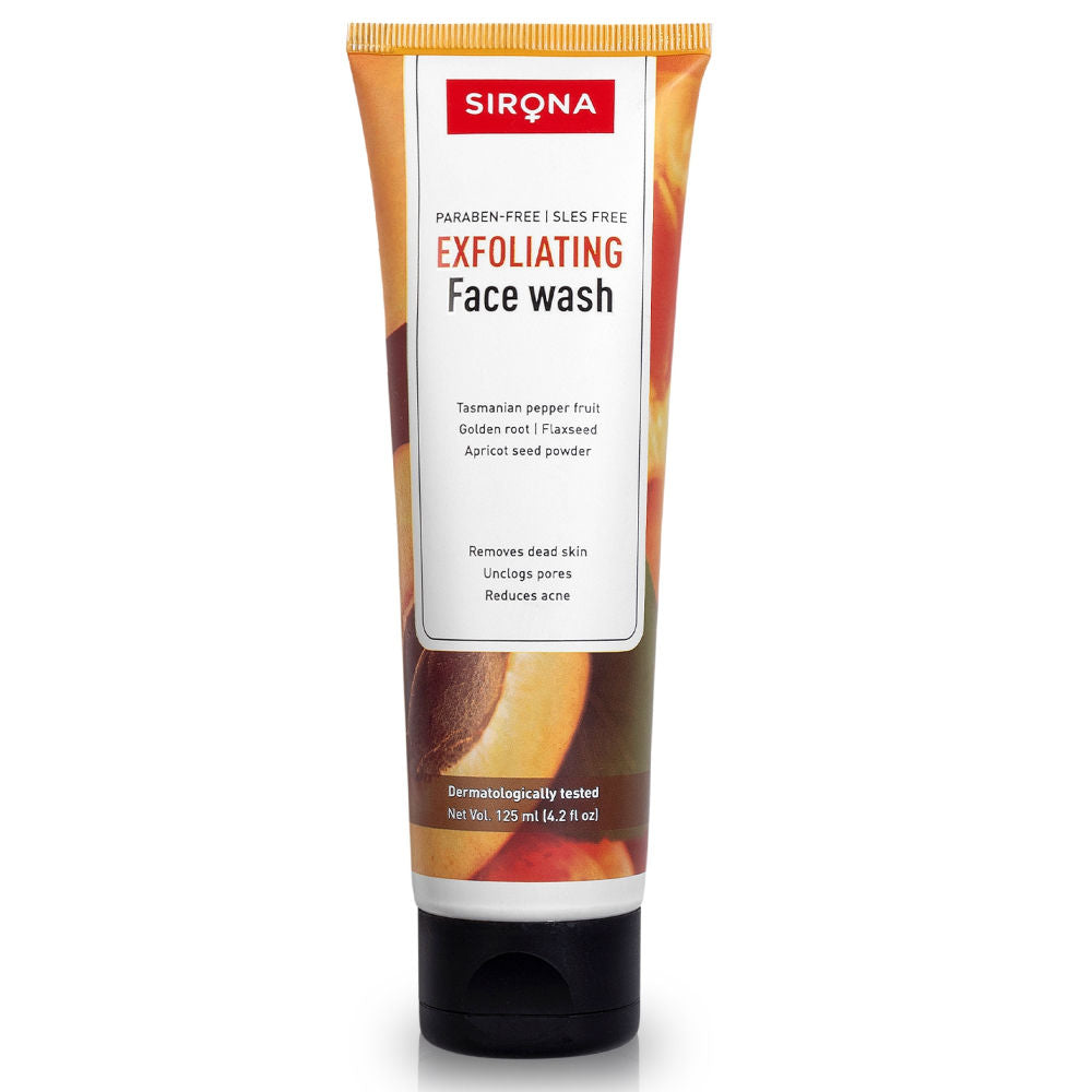 Natural Exfoliating Face Wash With Apricot & Flaxseed Extracts To Reduce Blemishes & Acne