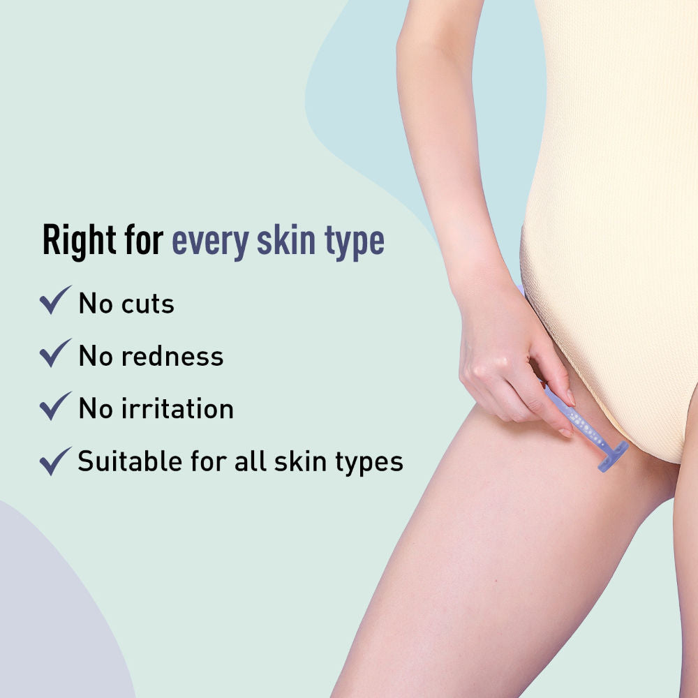 Disposable Bikini Line Trimming Razor For Women With Aloe Vera & Vitamin E Lubrication Strip