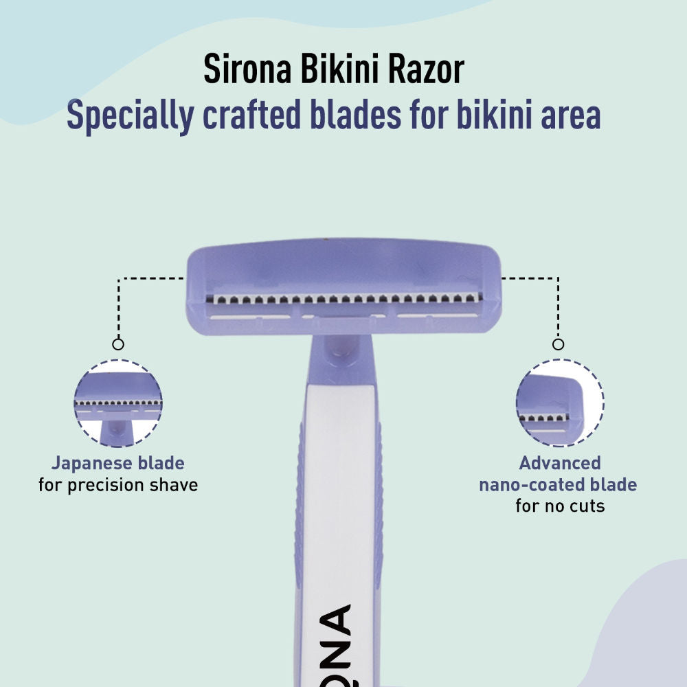 Disposable Bikini Line Trimming Razor For Women With Aloe Vera & Vitamin E Lubrication Strip