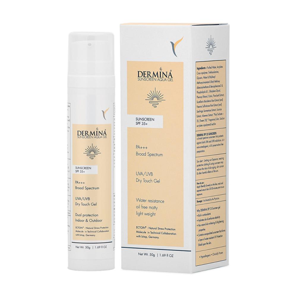 Sunscreen Aqua Gel SPF 35+ PA+++ Broad Spectrum UVA/UVB With Ectoin, Oil Free - All Skin Type