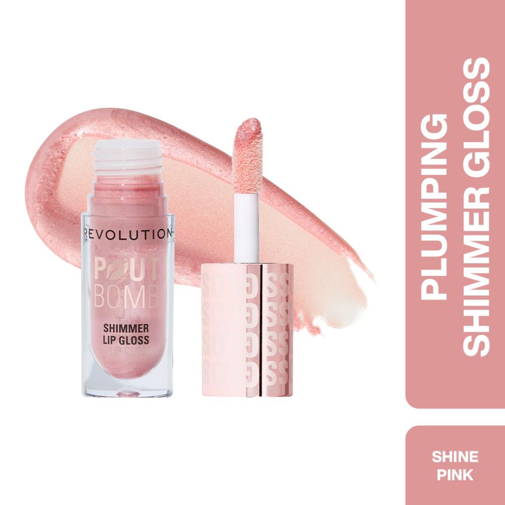 Pout Bomb Shimmer Lip Gloss - Shine Pink