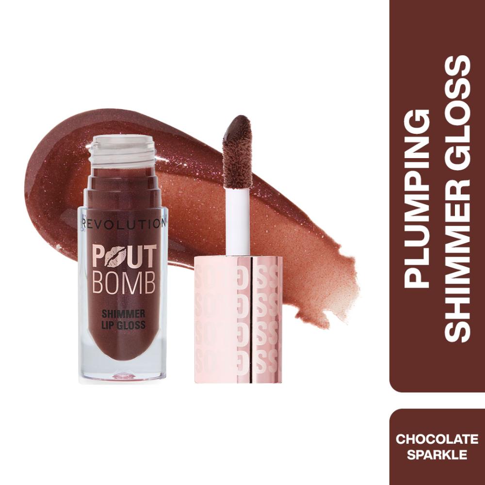 Pout Bomb Shimmer Lip Gloss - Chocolate Sparkle