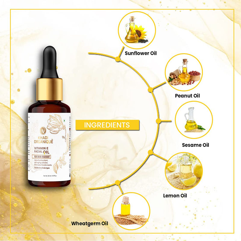 Vitamin E Facial Oil for Radiant & Glowing Skin, Remove Acne Scars & Marks