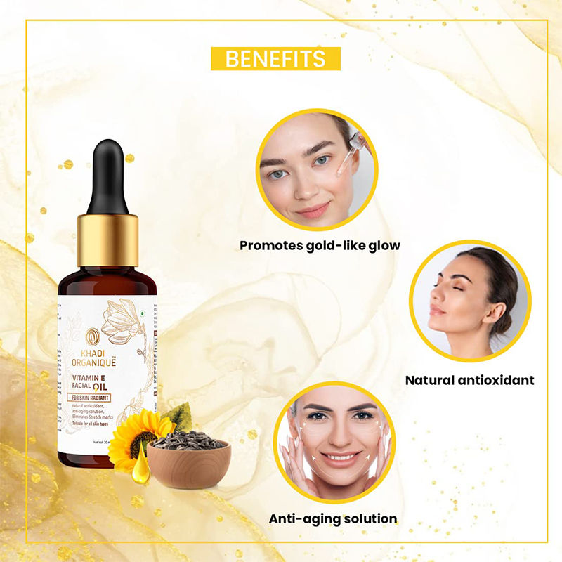 Vitamin E Facial Oil for Radiant & Glowing Skin, Remove Acne Scars & Marks