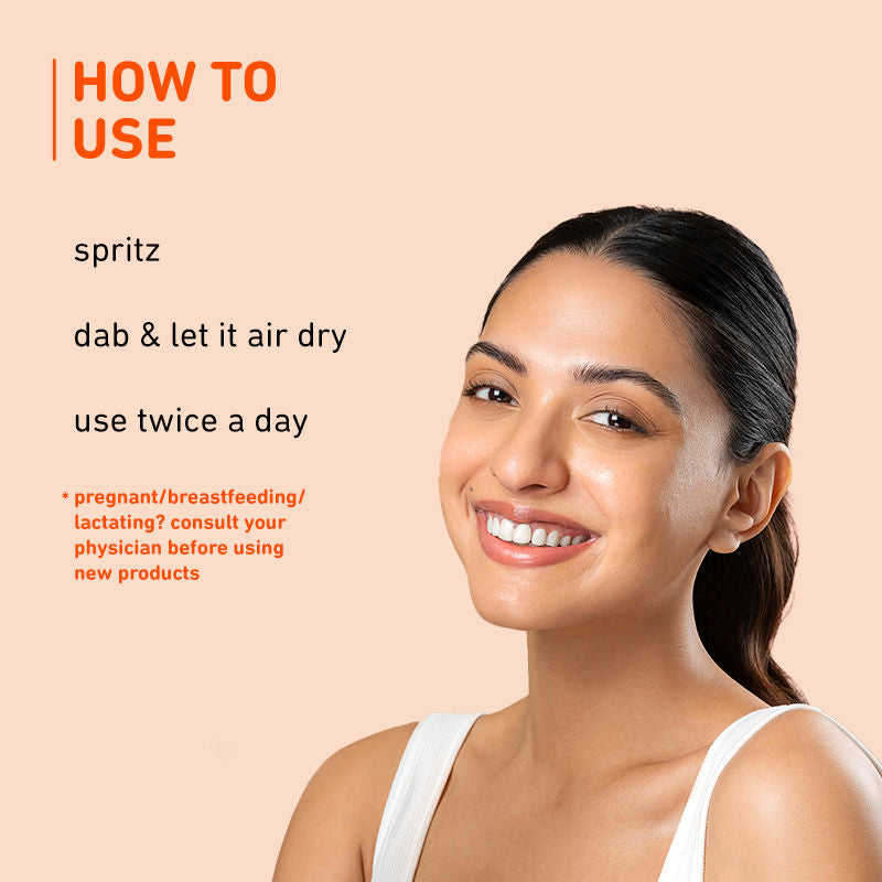 1.5% Vitamin C Alcohol-Free Spray Toner With Mandarin & Witch Hazel For Glow Boost & Open Pores