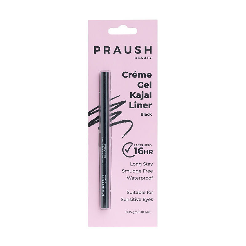 Beauty Waterproof and Smudge Proof Crème Gel Kajal Eyeliner Eye Pencil- Black
