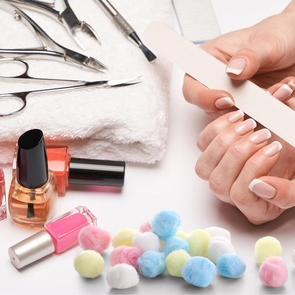 Cotton Balls For Makeup & Nail Paint Removal Face Cleaning Multicoloured Polish Remover Pads