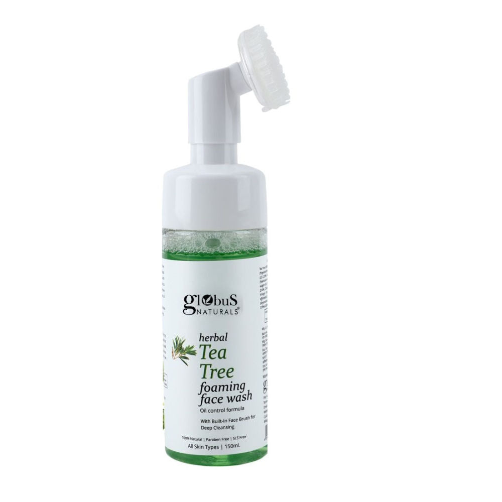 Herbal Tea Tree Acne Control Foaming Face Wash with Silicon Face Massage Brush