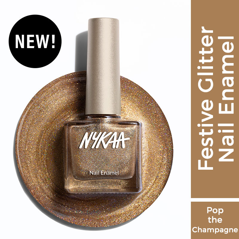 Nykaa Glitter Nail Enamel - Pop the Champagne 462