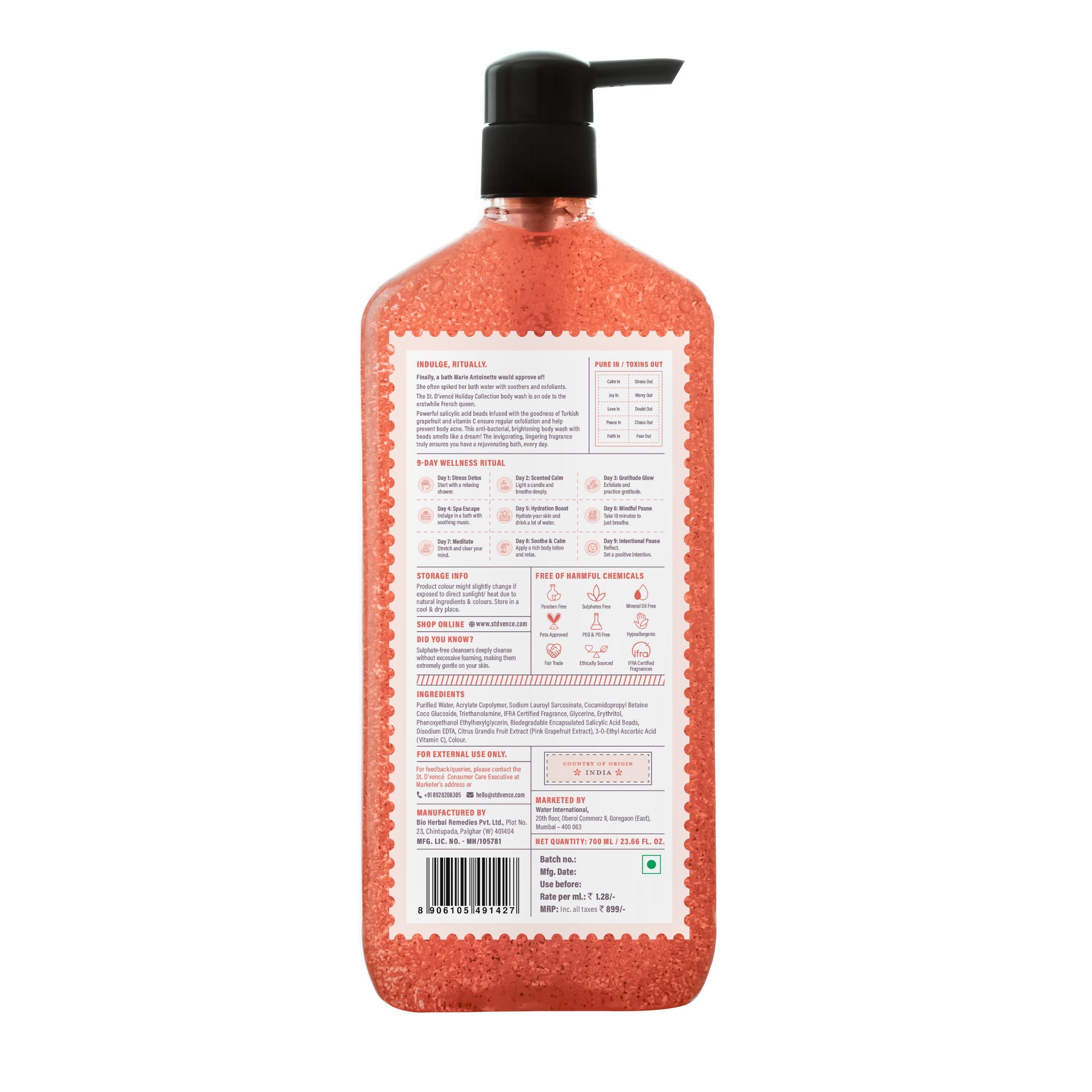 The Citrus Burst Body Wash With Salicylic Acid Beads