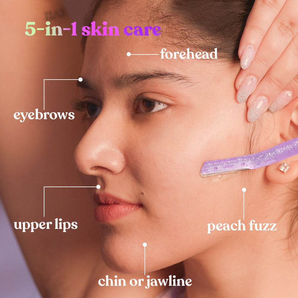 Bombae Glamup Beauty Razor Reusable & Painless Facial Razor