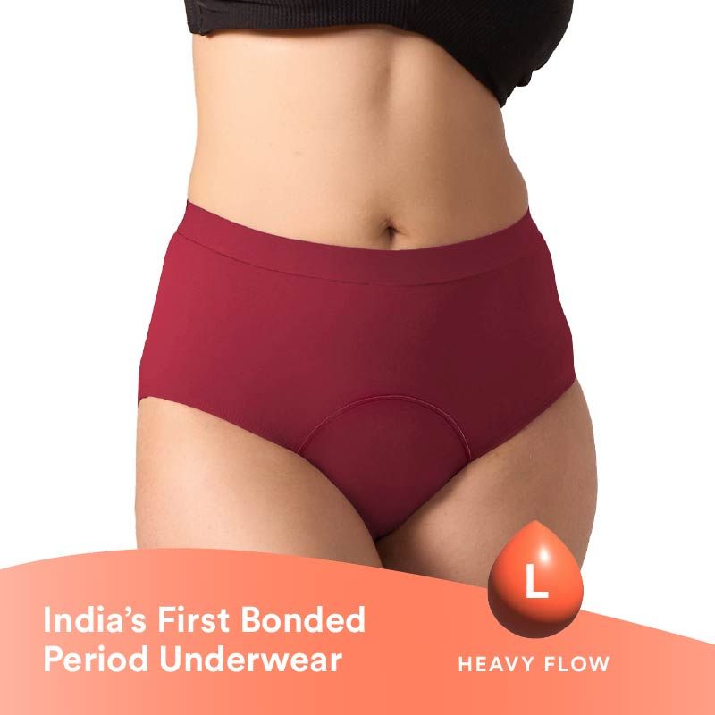 Cotton Period Panty For Girls & Women - L RHUBARB