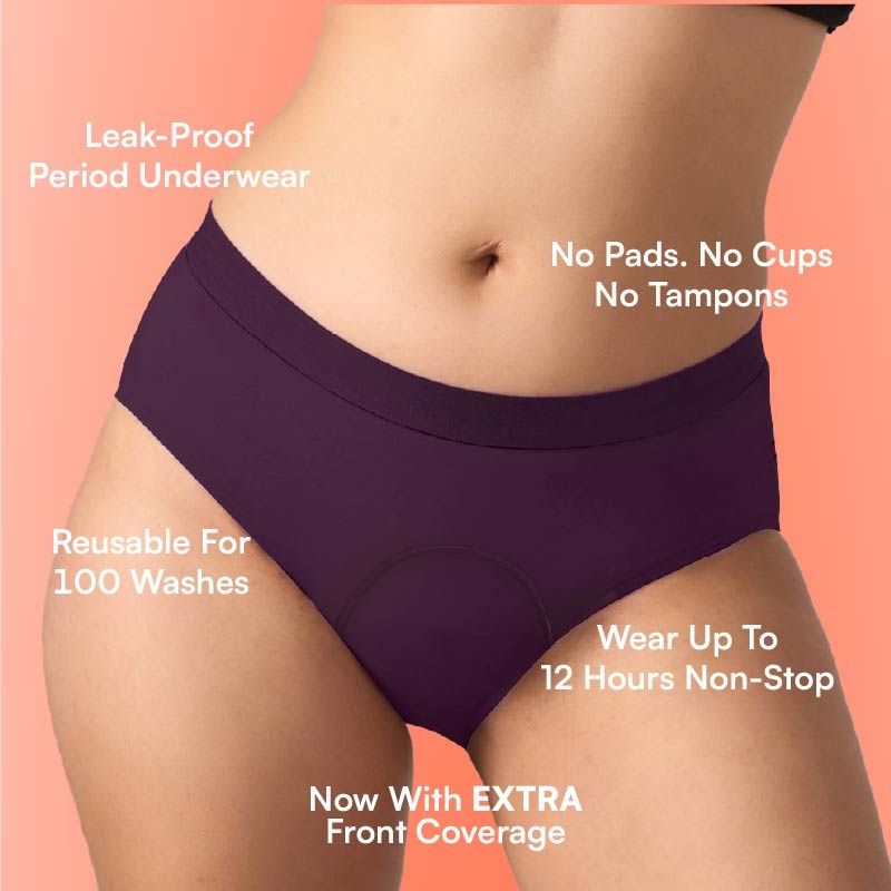 Cotton Period Panty For Girls & Women - Berry Purple-XS