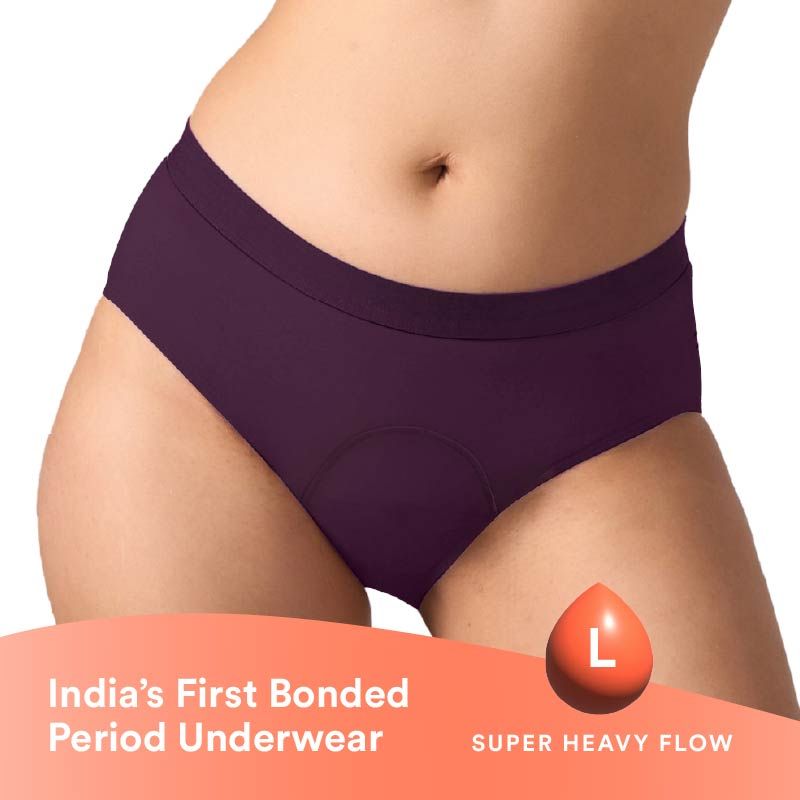 Cotton Period Panty For Girls & Women - Berry Purple-L