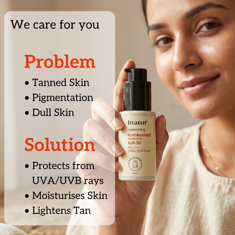 Kumkumadi Sunscreen SPF 30 PA++++, Ayurvedic Moisturizer, No White Cast, UV Protection