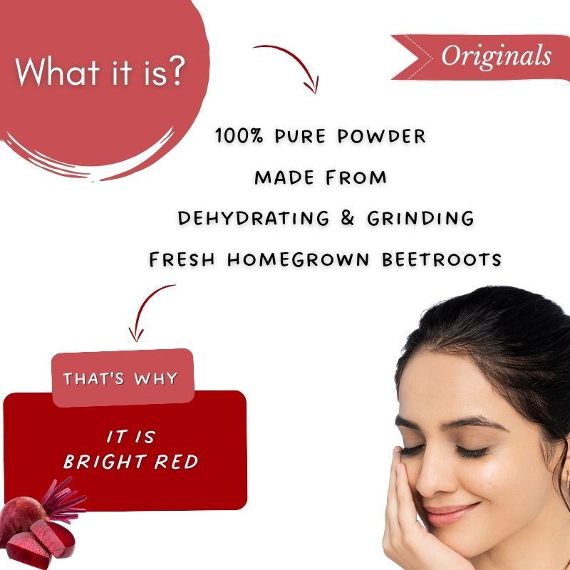 Organic Beetroot Powder For Face, Hair, Lip Balm & Energy Boost Drink