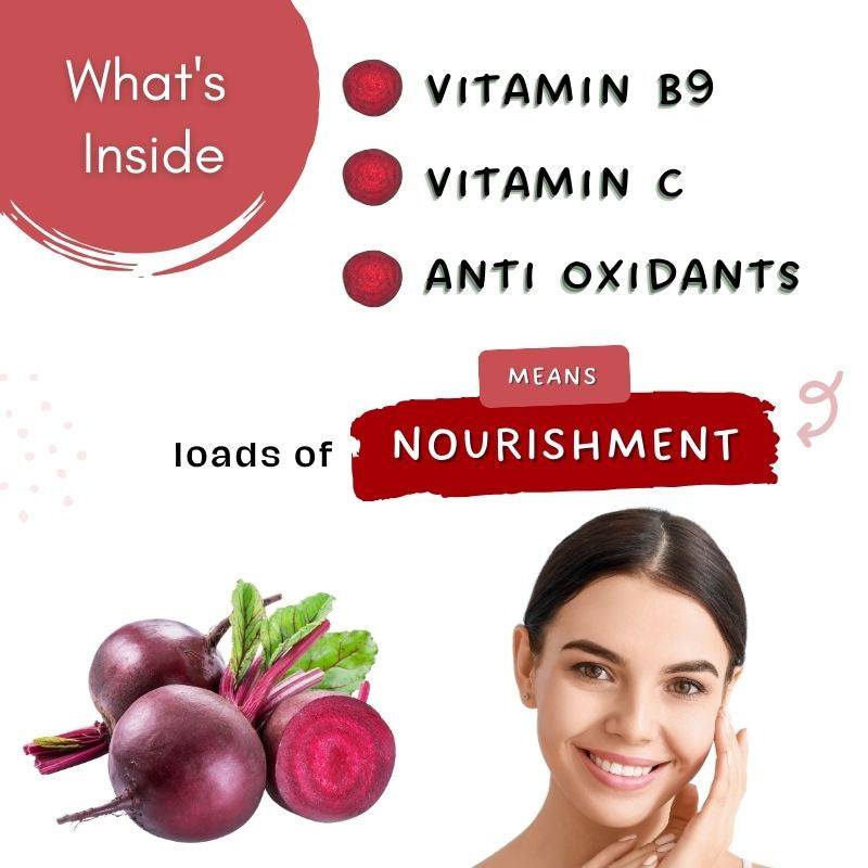 Organic Beetroot Powder For Face, Hair, Lip Balm & Energy Boost Drink