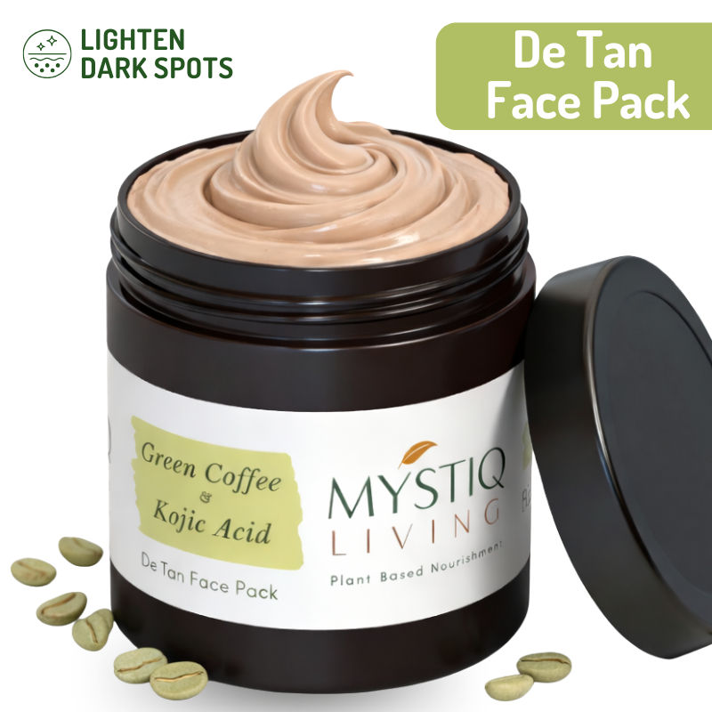 De Tan Face Pack For Pigmentation, Glowing Skin For Women With Green Coffee