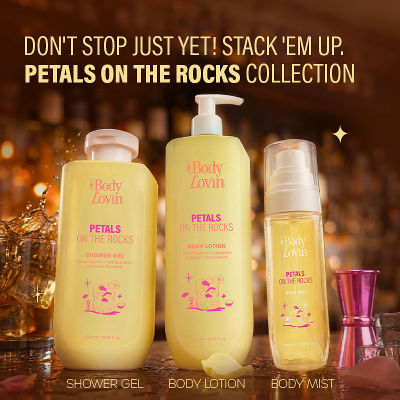 BodyLovin’ Petals On The Rocks Body Mist, Long-Lasting, Citrus Floral Fragrance