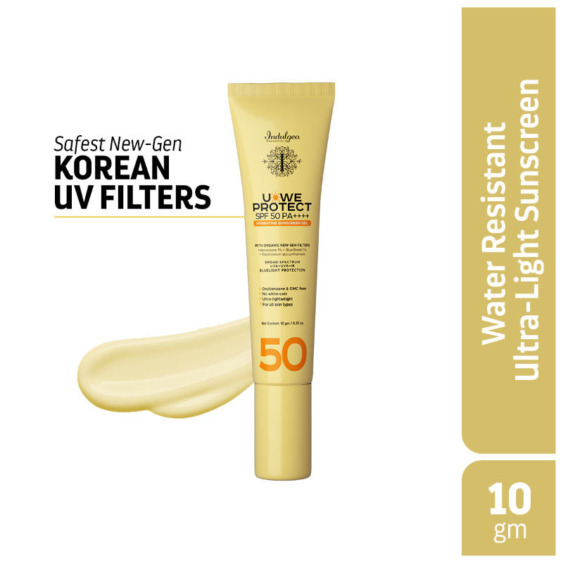 U-We Protect Ultra Light Sunscreen Gel Spf50 Pa++++ With Korean Uv Filters - 10g