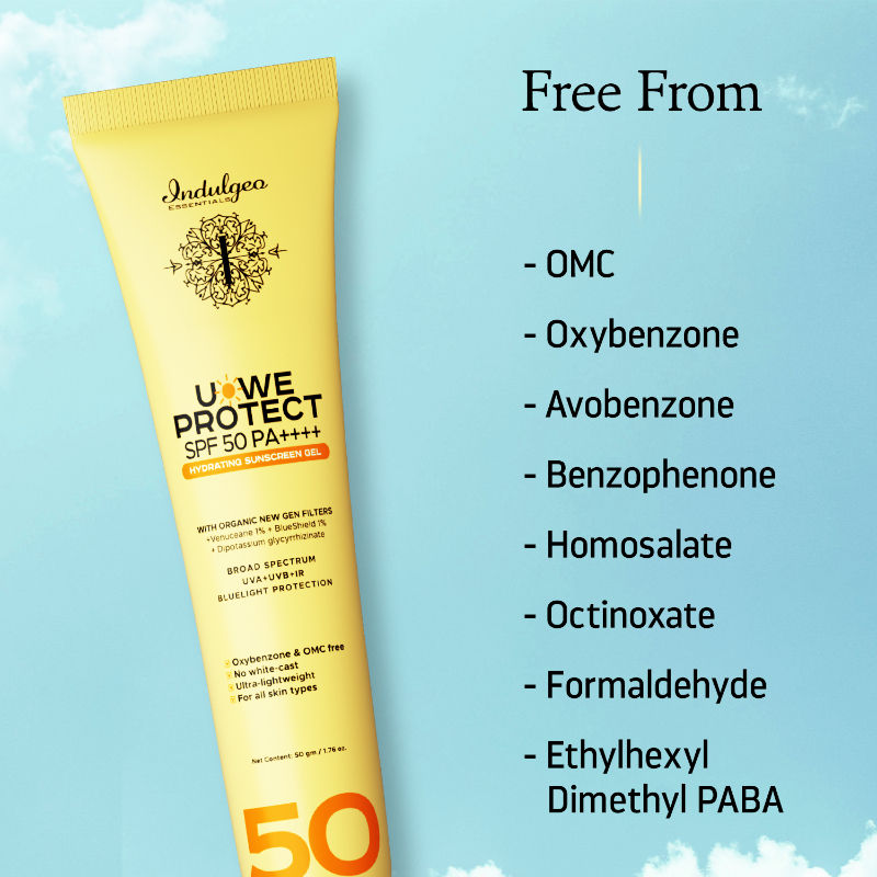 U-We Protect Ultra Light Sunscreen Gel Spf50 Pa++++ With Korean Uv Filters