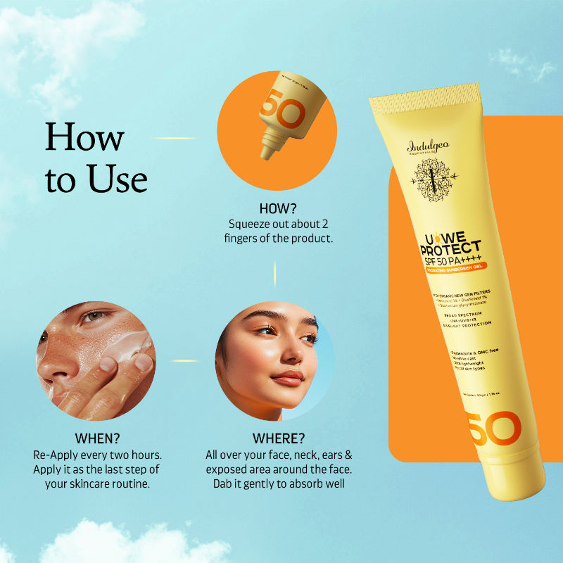 U-We Protect Ultra Light Sunscreen Gel Spf50 Pa++++ With Korean Uv Filters