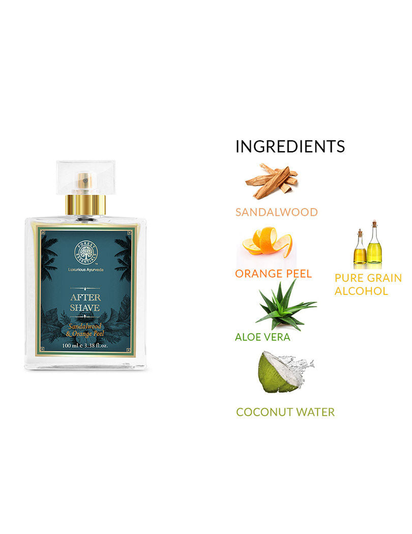 Aftershave Spray with Sandalwood & Orange Peel - With Aloe Vera For Him