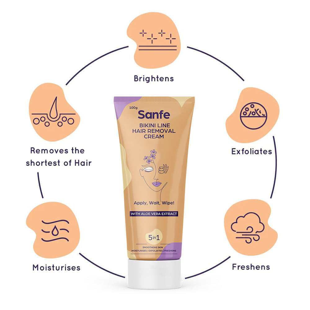 Bikini Line Hair Removal Cream With Aloevera
