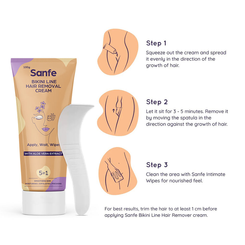 Bikini Line Hair Removal Cream With Aloevera