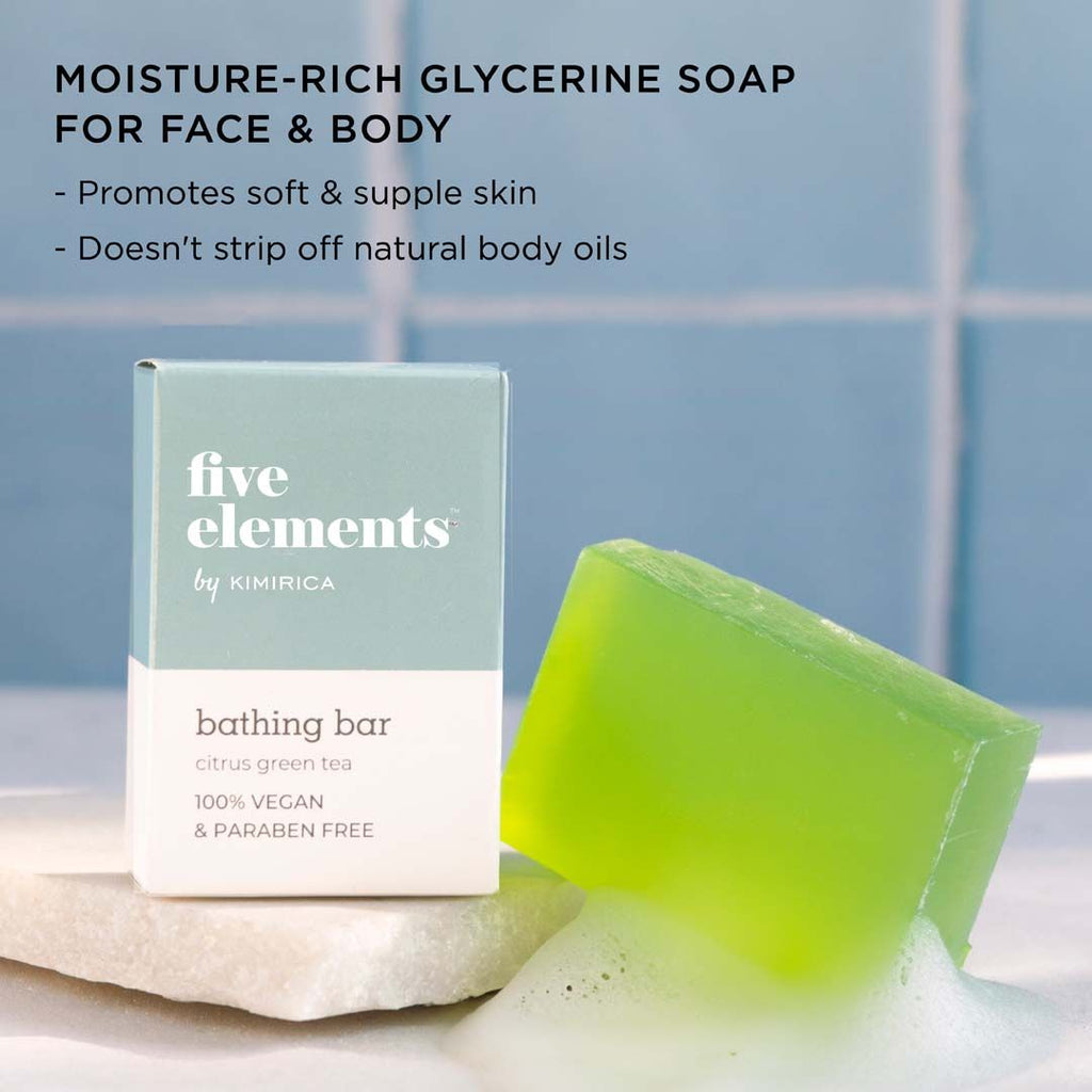 Luxury Green Tea Soap, Handmade Refreshing Creamy Bathing Bar With Aloe Vera & Vitamin E