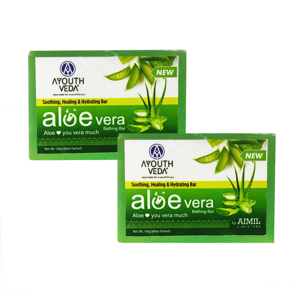 Aloe Vera Bathing Soap with Aloe Vera & Peppermint to Cleanse, Moisturize & Soothe Skin