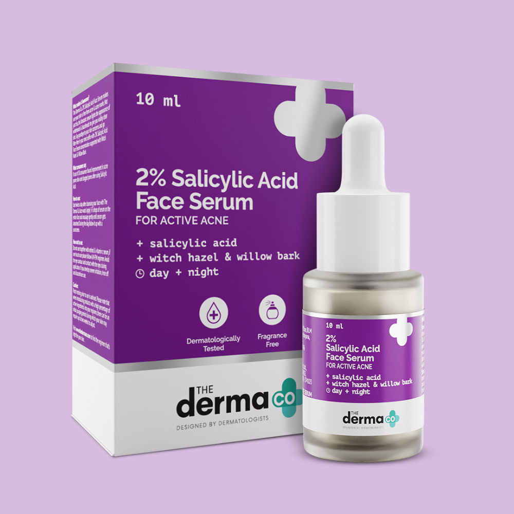 2% Salicylic Acid Serum With Witch Hazel & Willow Bark For Active Acne Day+Night