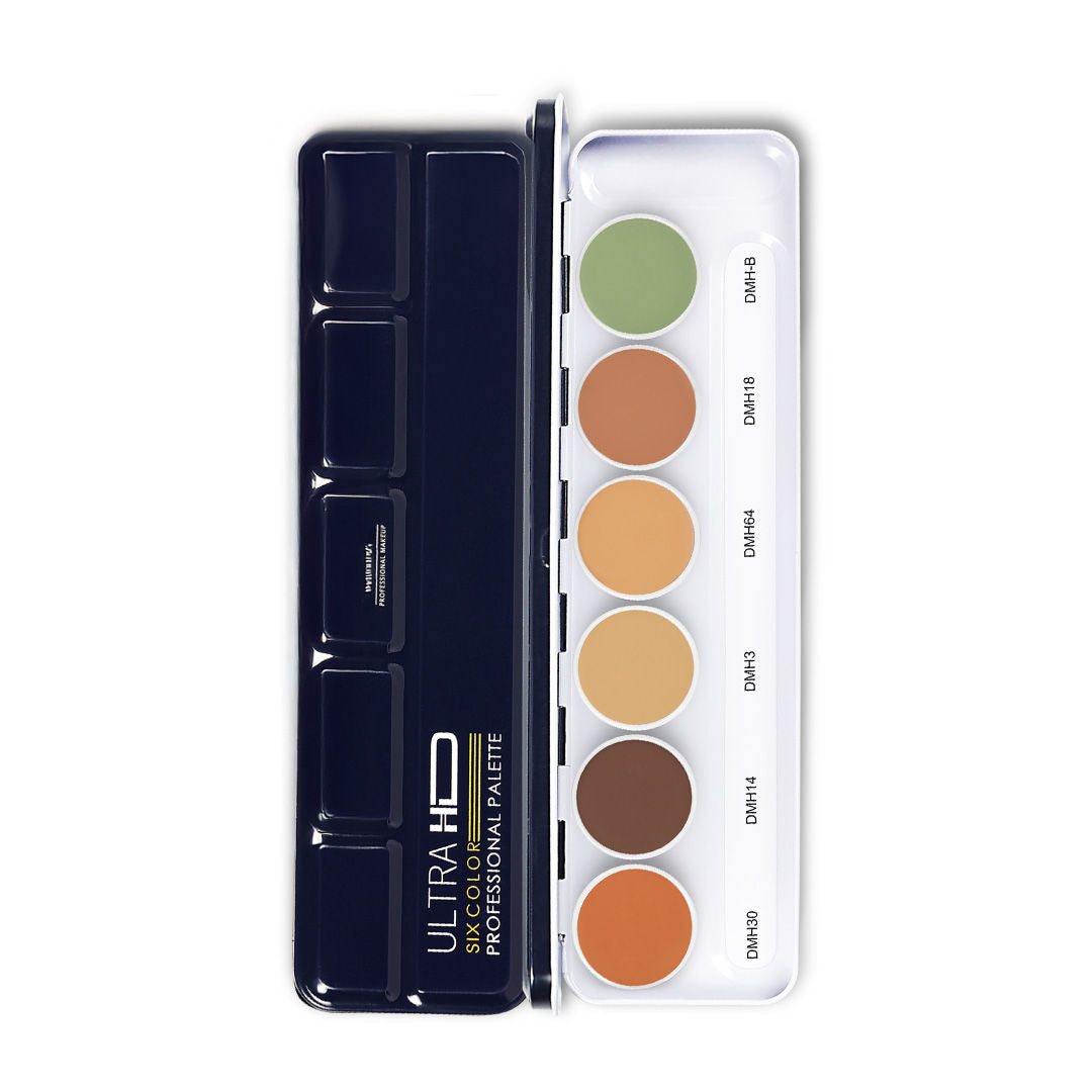 Ultra HD 6 in 1 Camouflage Concealer Corrector Palette Dermashield Must Have Makeup Palette