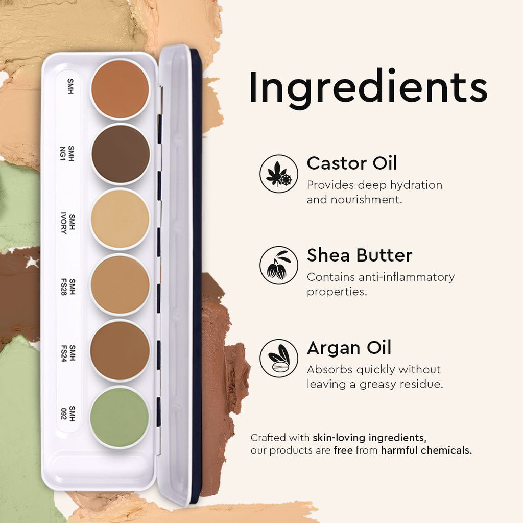 Foundation Ultra HD 6 in 1 Camouflage Concealer Corrector Supraemeshield Must Have Makeup Palette