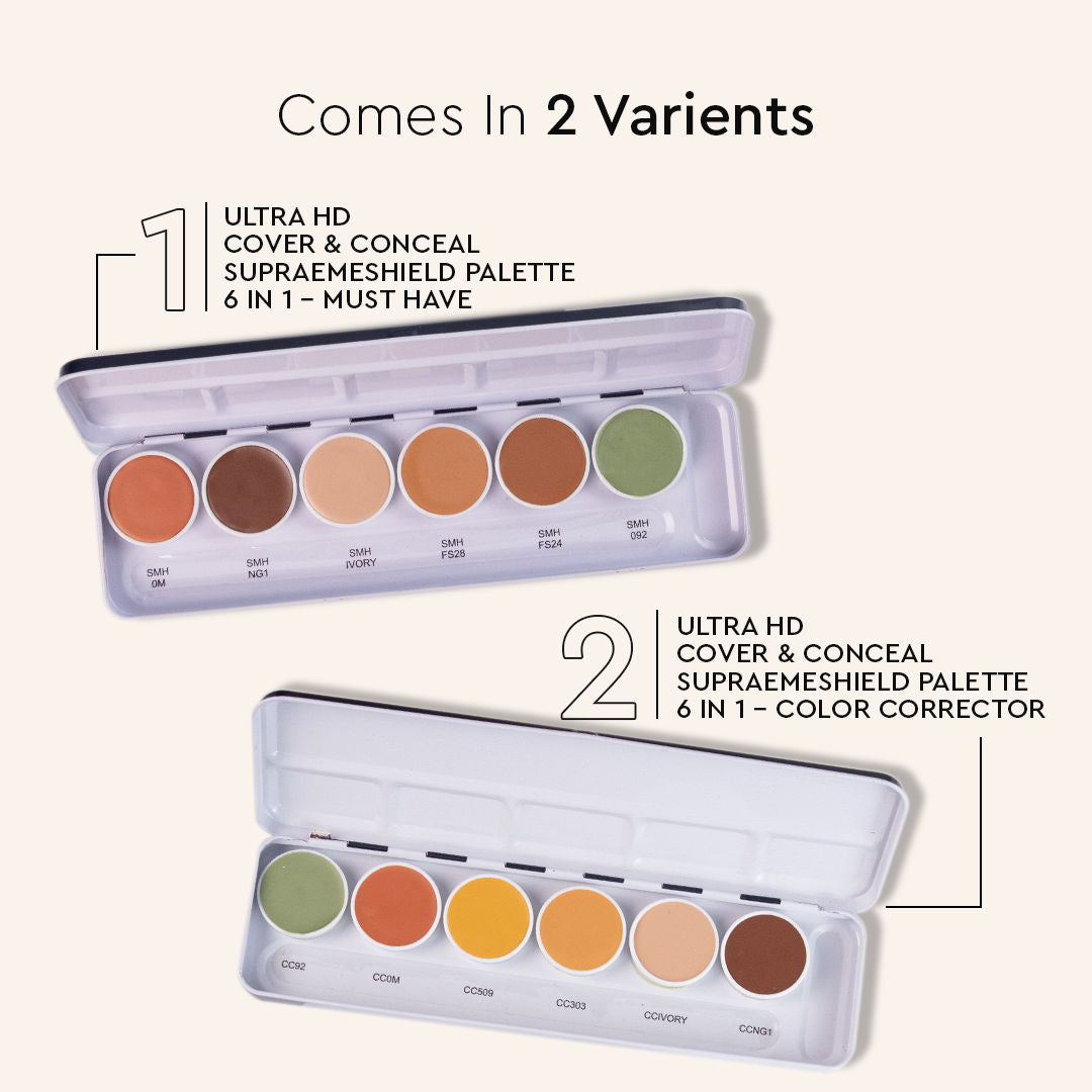 Foundation Ultra HD 6 in 1 Camouflage Concealer Corrector Supraemeshield Must Have Makeup Palette