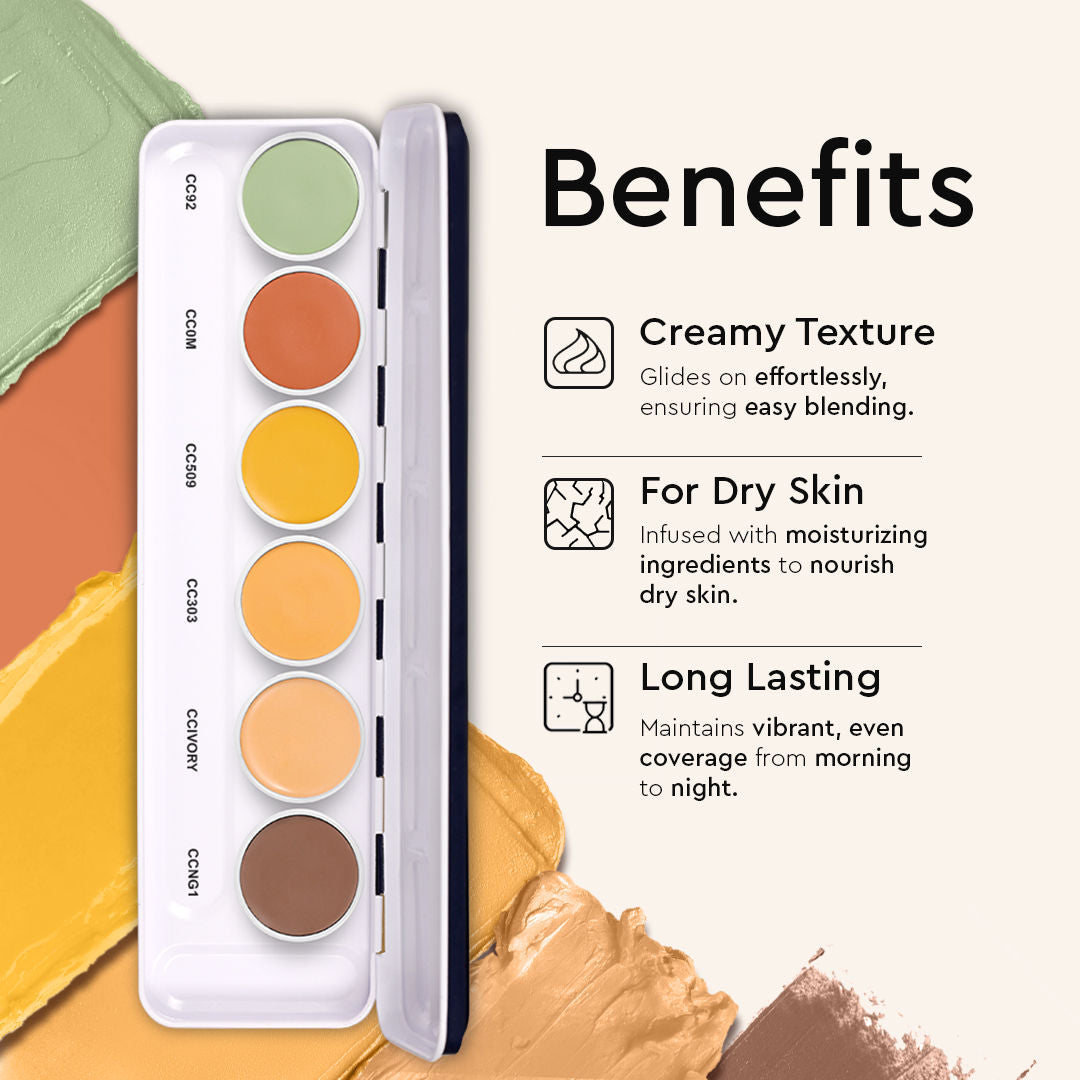 Ultra HD 6 Colors Correcting Concealer Foundation Supraemeshield Color Corrector Palette