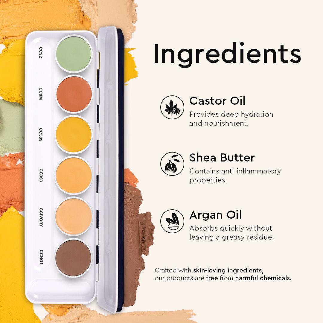 Ultra HD 6 Colors Correcting Concealer Foundation Supraemeshield Color Corrector Palette