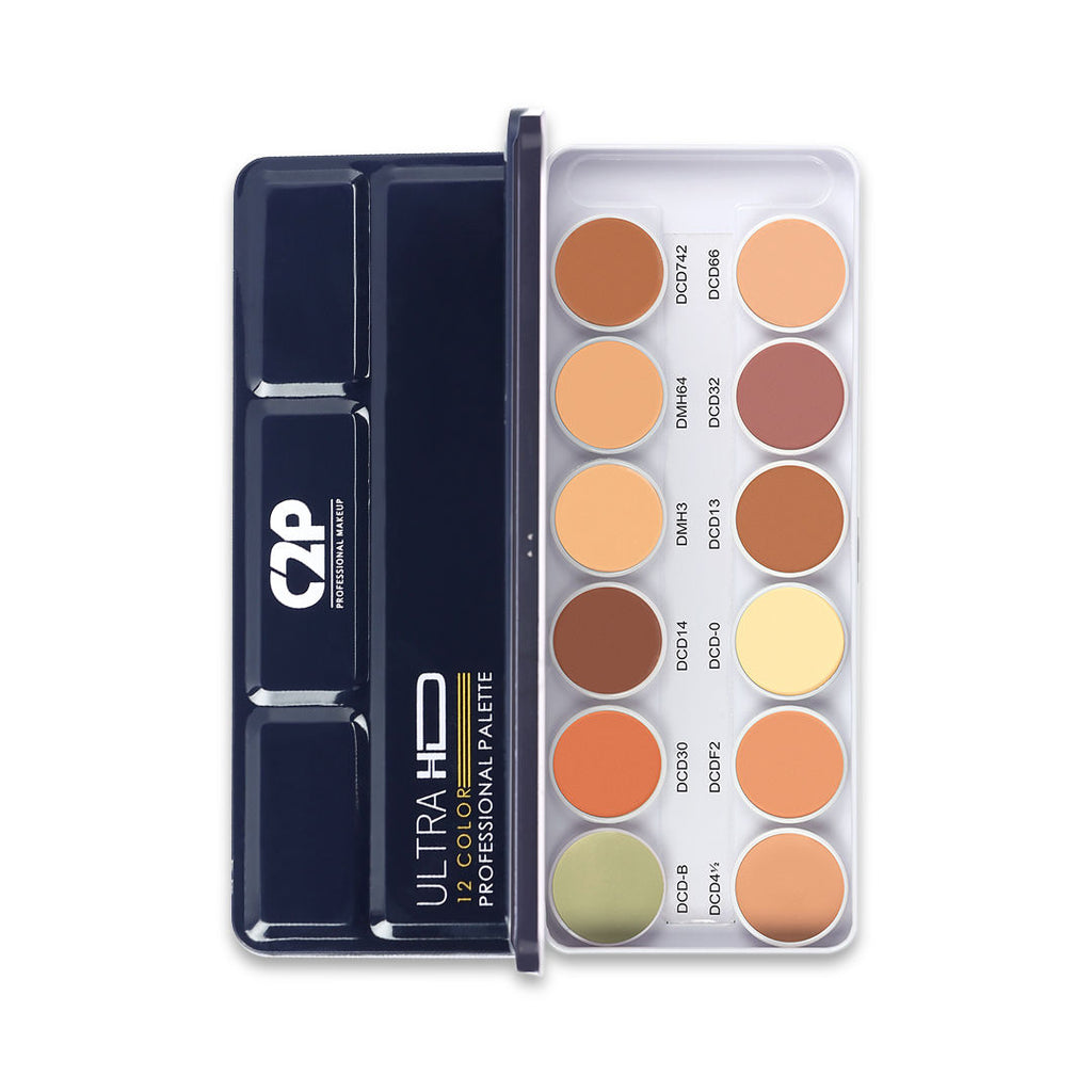 Ultra HD 12 in 1 Camouflage Concealer Corrector Dermashield Must Have Makeup Palette