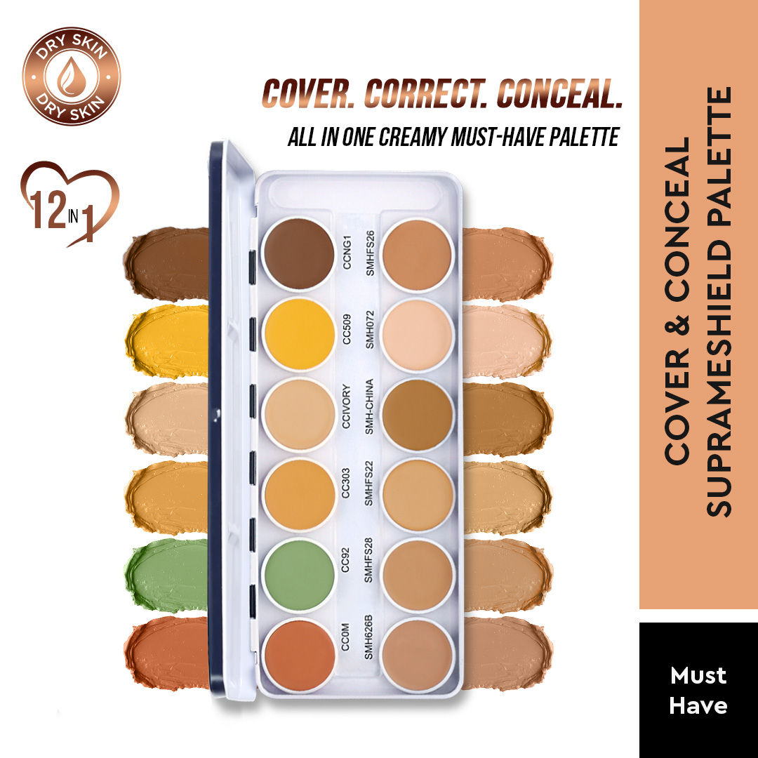 Ultra HD 12 in 1 Camouflage Concealer Corrector Supraemeshield Must Have Makeup Palette
