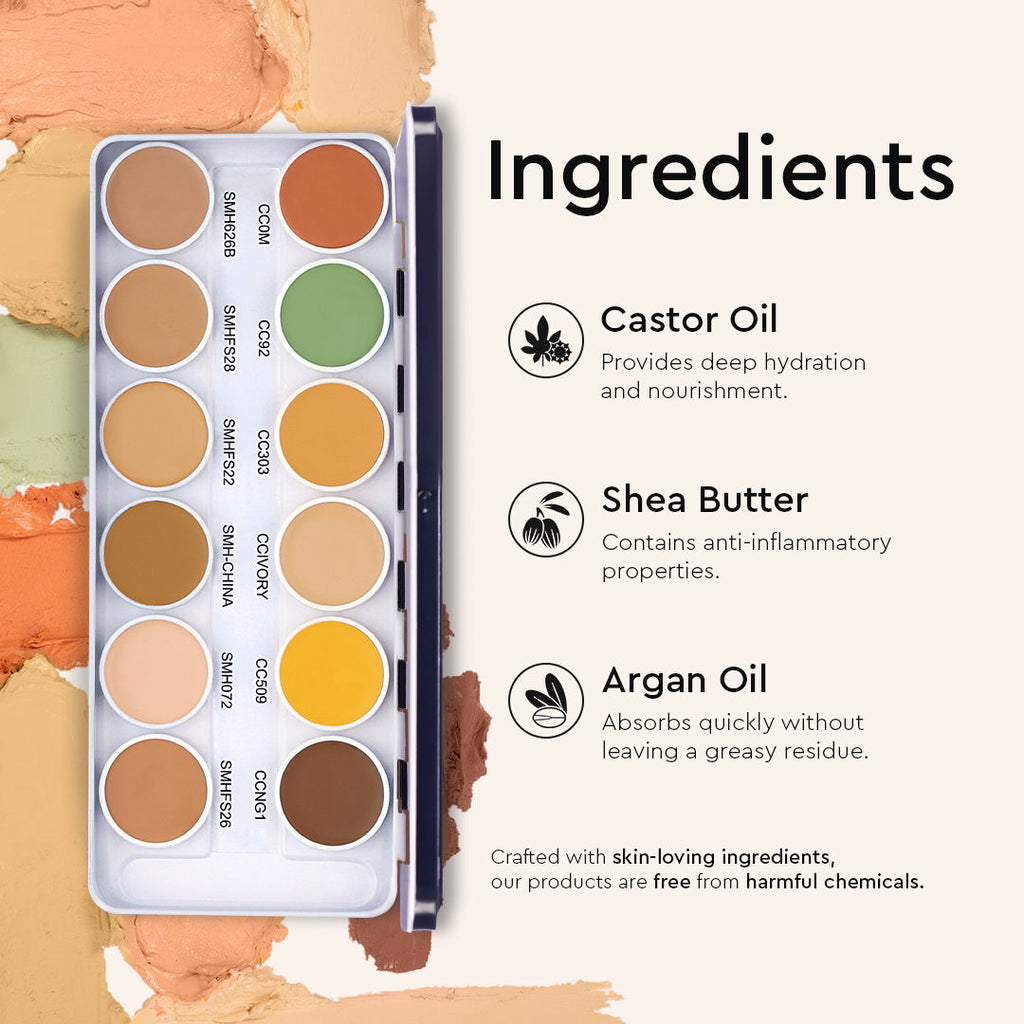 Ultra HD 12 in 1 Camouflage Concealer Corrector Supraemeshield Must Have Makeup Palette