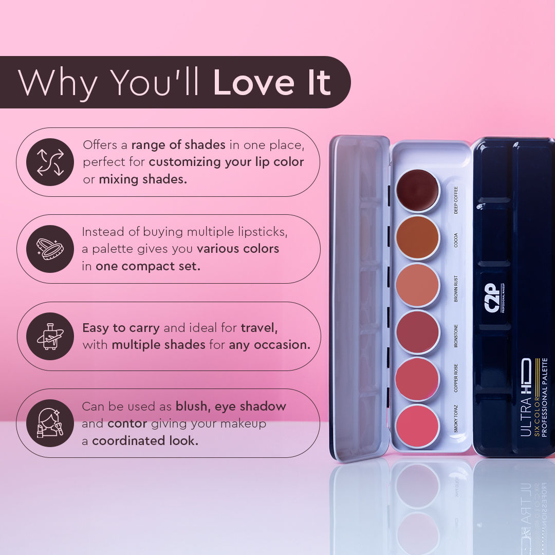 Studio Lip Spectrum 6 Color Cream Lipstick Palette