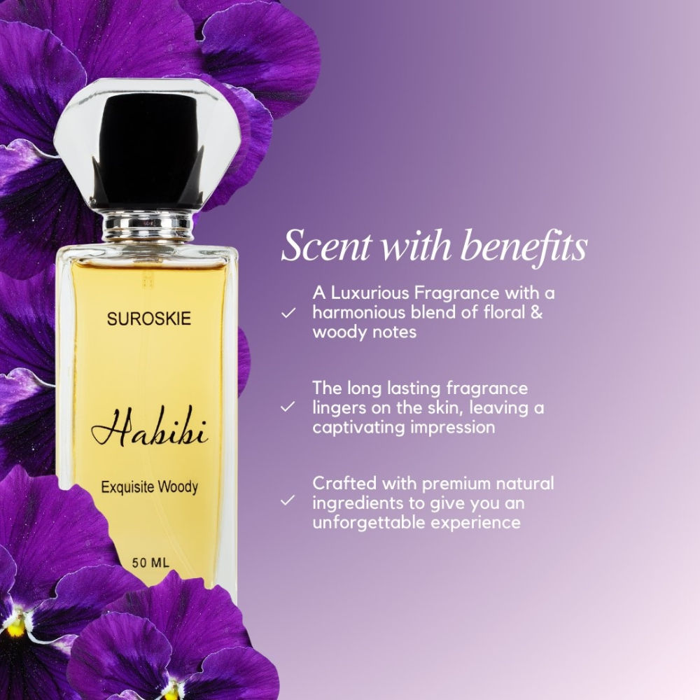 Habibi Eau De Parfum Floral & Woody Long-Lasting Unisex Fragrance