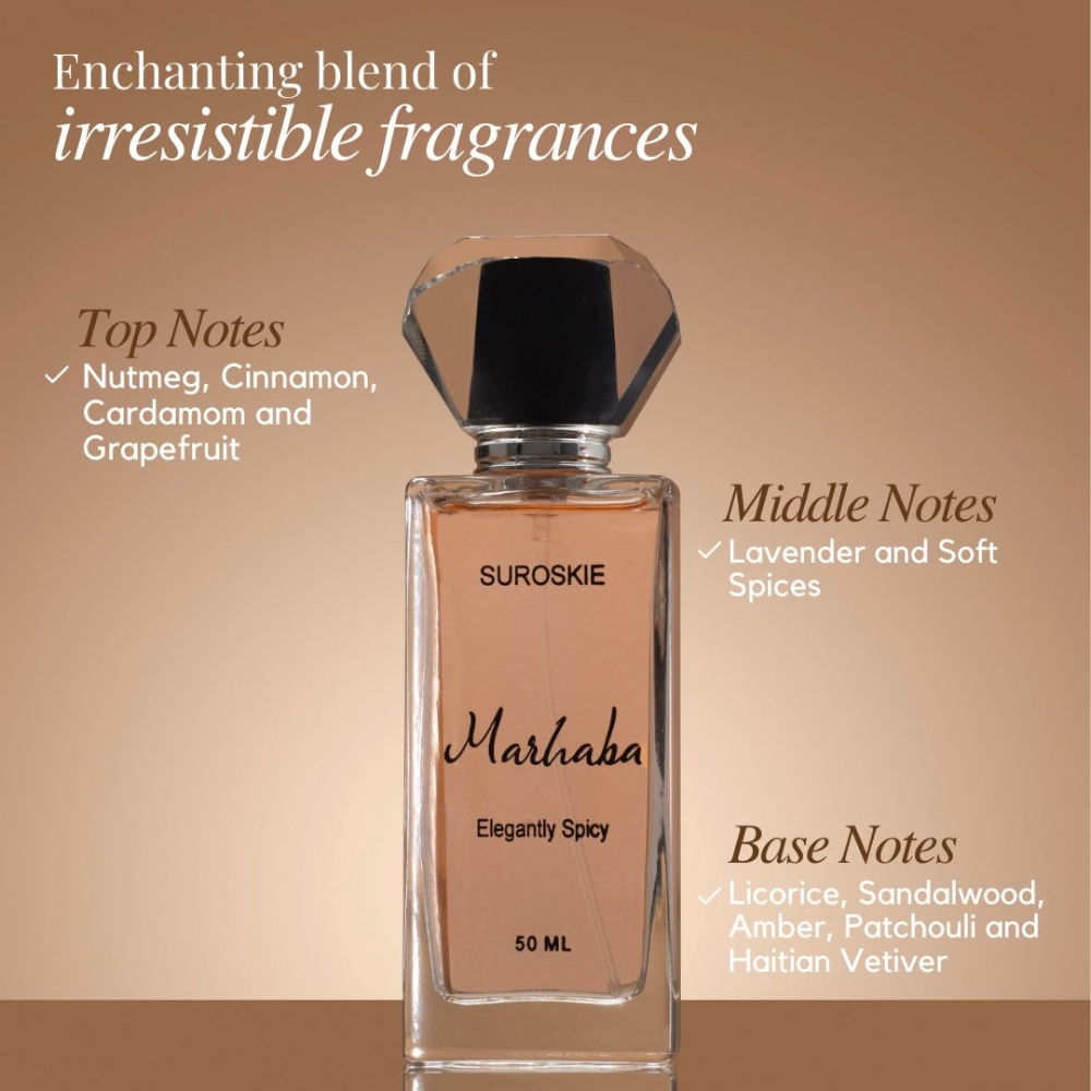 Marhaba Perfume Long Lasting Unisex Scent Notes Citrus & Woody