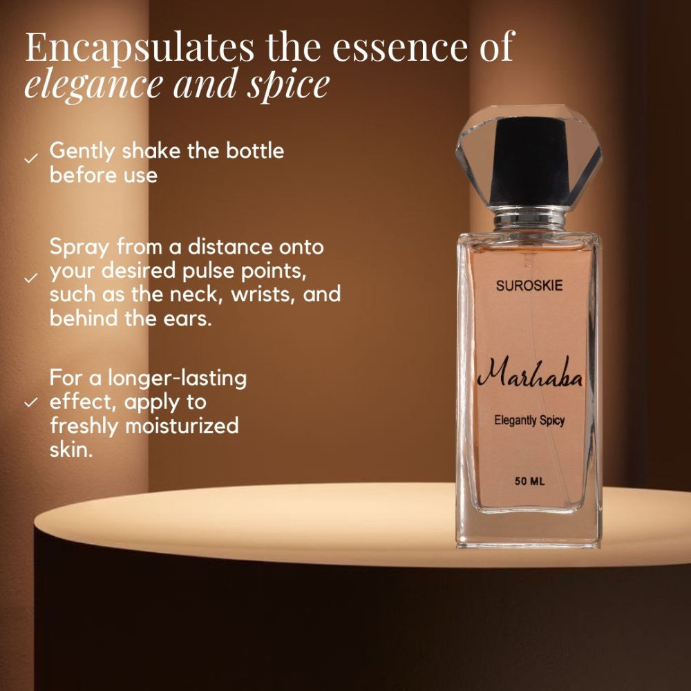 Marhaba Perfume Long Lasting Unisex Scent Notes Citrus & Woody