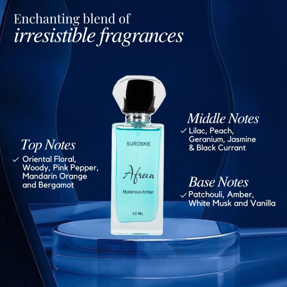 Afreen Perfume Aqua, Jasmine & Vanilla Long Lasting Unisex Perfume