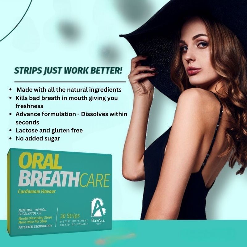 Teeth Whitening Strips + Oral Breath Care Strips(Mouth Wash Substitute)
