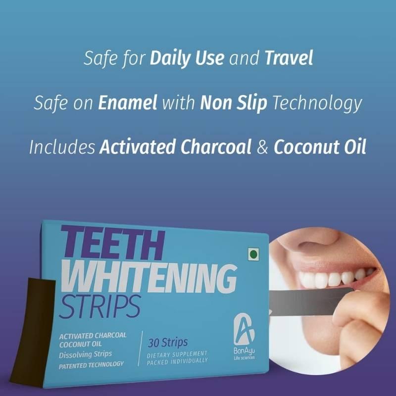 Teeth Whitening Strips + Oral Breath Care Strips(Mouth Wash Substitute)